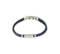 Emporio Armani Pulsera de hombre de acero inoxidable o piel con cierre de eslabones
