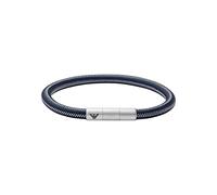 Emporio Armani Pulsera de acero con cierre magnético para hombre, Azul