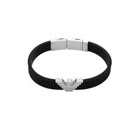 Emporio Armani Pulsera de cuero o silicona con cierre magnético para hombre