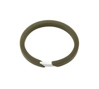 Emporio Armani Pulsera de cuero o silicona con cierre magnético para hombre, Marrón Siena