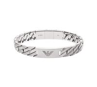 Emporio Armani Pulsera Hombre Heritage, 18.50 cm +/-1.00 cm Plata Acero Inoxidable, EGS2435040, Gris Plata