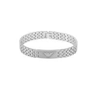 Emporio Armani Pulsera de hombre de acero inoxidable o piel con cierre de eslabones