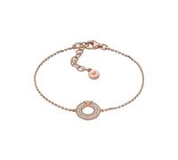 Emporio Armani Pulsera de mujer en plata de ley tono oro rosa con cierre de langosta