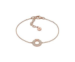 Emporio Armani Pulsera de mujer en plata de ley tono oro rosa con cierre de langosta