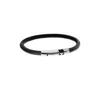 Emporio Armani Pulsera Hombre, Negro Pulsera de Acero, EGS1624001, Negro Ébano