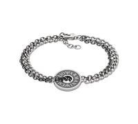 Emporio Armani Pulsera de Cadena en Acero Inoxidable con revestimiento IP Gun para Hombre, EGS3094040, Gris Guijarro