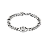 Emporio Armani Pulsera de Cadena para Hombre de de Acero Inoxidable, EGS3041040, Plata Pálido