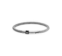 Emporio Armani Pulsera para Hombre, Pulsera de Acero Inoxidable Plateada, EGS1623040, Plata Sterling