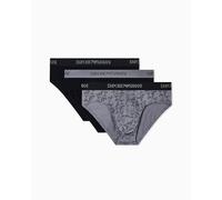 Emporio Armani Pure Cotton - Paquete de 3 Calzoncillos para Hombre, Color Negro, Talla S, Negro, S