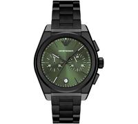 Emporio Armani Reloj Análogico-Digital para Hombre de Automático con Correa en Poliéster AR11562, Grafito y Verde savia