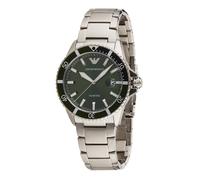 Emporio Armani Reloj analógico verde oscuro / plata One Size verde oscuro / plata