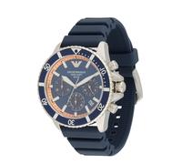 Emporio Armani Reloj analógico zafiro / azul oscuro / naranja / plata One Size zafiro / azul oscuro / naranja / plata