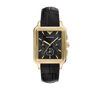 Emporio Armani Reloj cronógrafo de Cuero Negro