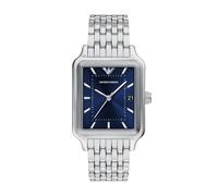 Emporio Armani Reloj de acero inoxidable con fecha de tres manecillas