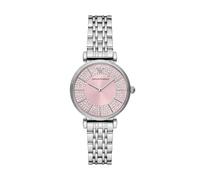 Emporio Armani Reloj de acero inoxidable de dos manecillas para mujer (modelo: AR11686), plateado