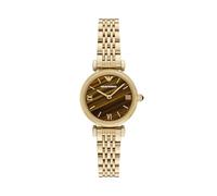 Emporio Armani Reloj de acero inoxidable dorado de dos manecillas para mujer (modelo: AR11703)