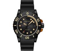 Emporio Armani Reloj Hombre, Movimiento de Tres Agujas con Fecha, 46mm Caja de Acero Negra con Correa de Poliuretano, AR11440,