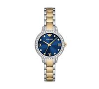 Emporio Armani Reloj Mujer Analógico de Cuarzo con Brazalete de Acero Inoxidable, Multicolor, AR11576, Tono oro y Azul