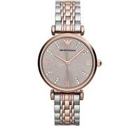 Emporio Armani Reloj Mujer, Movimiento de dos manecillas, caja de acero rosa dorado de 31mm con correa de acero, AR1840, Oro rosa