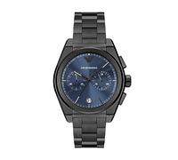 Emporio Armani Reloj para Hombre, Movimiento cronógrafo, Reloj de Acero con Caja de 43 mm, Gris