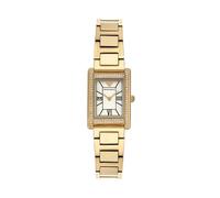 Emporio Armani Reloj para Mujer, Caja Rectangular de 22mm Movimiento de Cuarzo a Dos Agujas con Correa de Acero o Piel