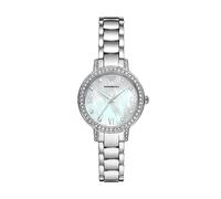 Emporio Armani Reloj para Mujer, Movimiento de Cuarzo trifuncional y Caja de 32 mm con Correa de Acero, Piel o Silicona