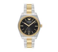 Emporio Armani Relojes para Hombre, Movimiento cronógrafo de Cuarzo con Tres Agujas y Caja de 41mm con Correa de Piel o Acero Inoxidable