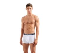 Emporio Armani Ribbed Stretch Cotton 2-Pack Trunk Hombre, Multicolor (Marine/White), L