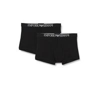 Emporio Armani Ribbed Stretch Cotton 2-Pack Trunk Hombre, Multicolor (Marine/White), XL
