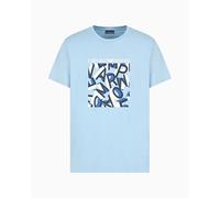 EMPORIO ARMANI Round-Neck T-Shirt Camiseta, Ashley Print Letteri, L para Hombre