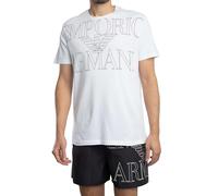 EMPORIO ARMANI Round-Neck T-Shirt Camiseta, Blanco, S para Hombre