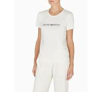 EMPORIO ARMANI S/Sleeve Crew Neck T-Shirt Camiseta, Blanco, M para Mujer