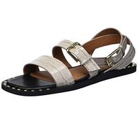 Emporio Armani Sandalias Planas con Tachuelas para Tobillo, Mujer, Pardo, 40 EU