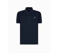 EMPORIO ARMANI Satin Label Polo Beachwear Camiseta, Armani BLU, XL para Hombre