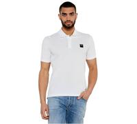 EMPORIO ARMANI Satin Label Polo Beachwear Camiseta, Blanco, M para Hombre