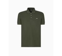 EMPORIO ARMANI Satin Label Polo Beachwear Camiseta, Hiedra Trepadora, XXL para Hombre