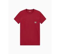 Emporio Armani Shiny Logoband T-Shirt Camiseta, Rosso, XL para Hombre