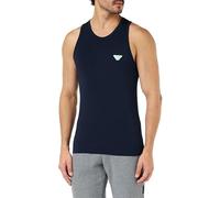 Emporio Armani Shiny Logoband Tank Hombre, Azul (Marine), XL