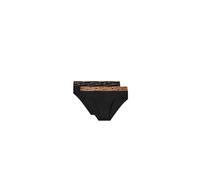 Emporio Armani Allover Shiny Logoband - Paquete de 2 Calzoncillos para Hombre, Color Negro, Talla S, Negro, S