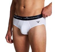 Emporio Armani Soft Modal Brief Hombre, Blanco (White), XL