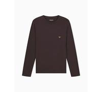 Emporio Armani Soft Modal T-Shirt Camiseta, marrón, S para Hombre