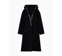 Emporio Armani Sponge Bathrobe Albornoz, Negro, M para Hombre