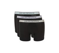 Emporio Armani Stretch Cotton Core Logoband 3-Pack Boxer Hombre, Negro (Black/Black/Black), S