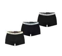 Emporio Armani Stretch Cotton Core Logoband 3-Pack Trunk Hombre, Negro (Black/Black/Black), S