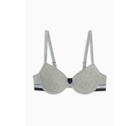 Emporio Armani Stretch Cotton Logoband Push Up Bra Mujer, Negro (Black), 38B