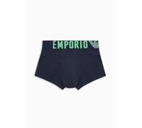 Emporio Armani Stretch Cotton Megalogo Trunk Hombre, Azul (Marine), S
