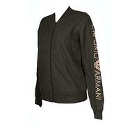 Emporio Armani Sudadera Mujer con Cremallera Loungewear artículo 164384 0A250, 06749 Grigio Melange Scuro - Dark Grey Melange, S