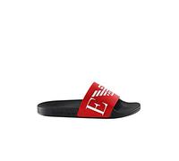 Emporio Armani Swimwear Slipper Monogram, Sandalia Deslizante Hombre, Red White Marine, 42 EU