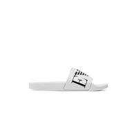 Emporio Armani Swimwear Slipper Monogram, Sandalia Slide Hombre, White+Black+White, 44 EU