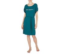 Emporio Armani Swimwear Women's Stretch - Pantalón Corto de Viscosa para Mujer, Color Verde Tropical, Talla S, Verde Tropical., S